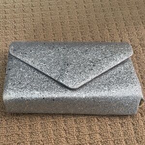 Silver Glitter Clutch